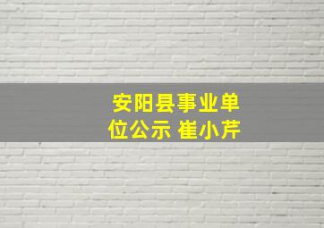 安阳县事业单位公示 崔小芹